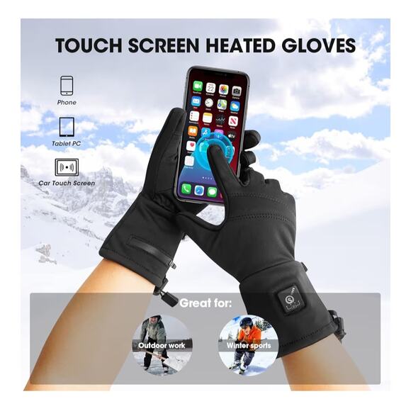 Savior Heat Heated Gloves M/L Rechargeable Winter Ski Snow Hiking S-18 - Picture 10 of 11